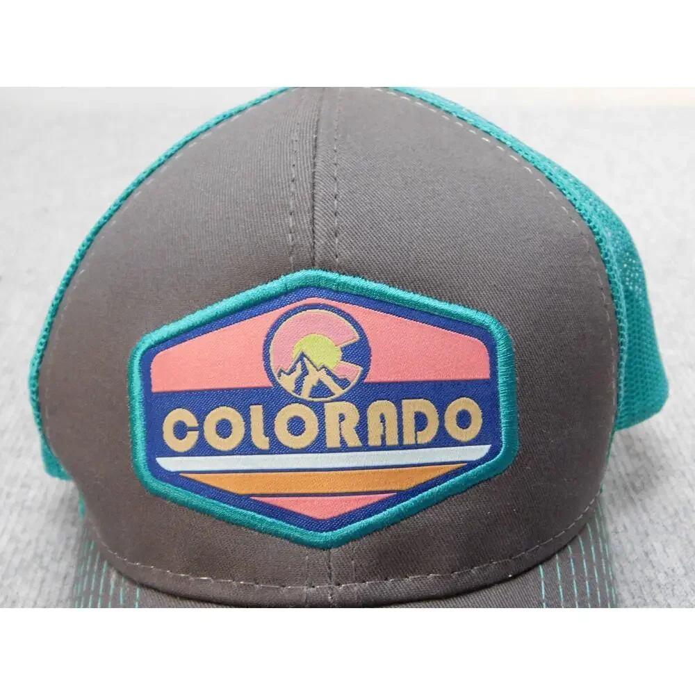 Colorado Trucker Hat Teal Mesh Back Unisex Cap